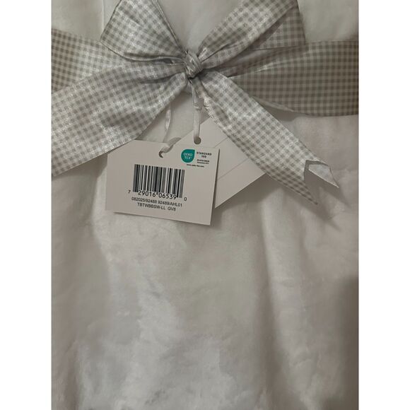 Logan & Lilly Soft White Baby Blanket with Beige Embroidery 30"x40" NWT - Picture 3 of 4